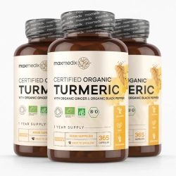 Kurkuma z imbirem i czarnym pieprzem | 3 x 365 kapsu&#322;ek | Suplement diety dla skry i staww