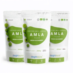 kologisk Amla Pulver | 3 x 200g | Superfood-pulver til hjerte &amp; immunforsvar