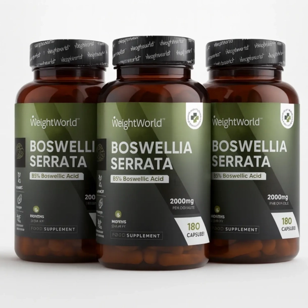 Boswellia Serrata 2000 mg | 3 x 180 kapsler | Giver naturlig sttte til led