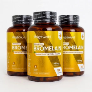 Bromelain 650mg | 3 x 180 kapsler | Fordjelsesenzymer