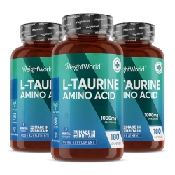 L-Taurin | 3 x 180 stk | Tilskud til muskler, restitution og prstation