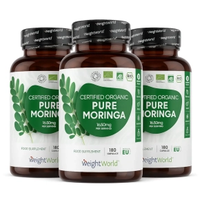 kologiske Moringa Kapsler | 3 x 180 stk | Superfood til blodtryk og kolesterol