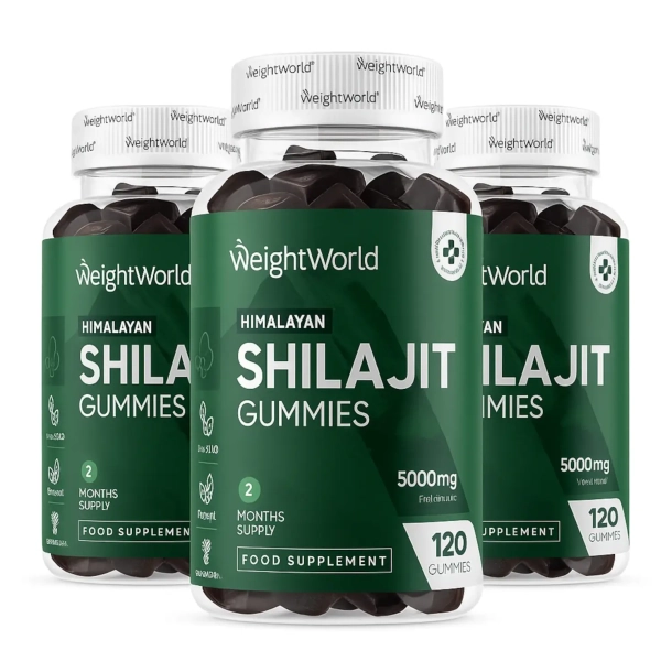 Czysty himalajski shilajit | 3 x 120 &#380;elkw | Dla optymalnej sprawno&#347;ci fizycznej i umys&#322;owej