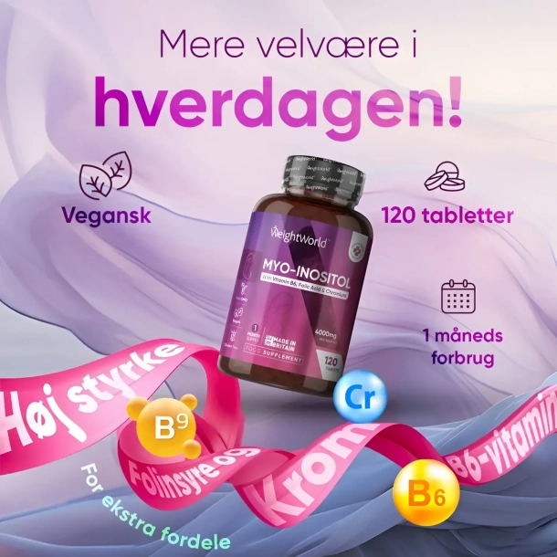 Myo Inositol | 120 stk | Normal energistofskifte og mindske tr�thed og udmattelse