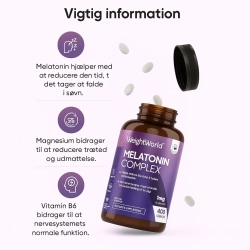 Melatonin kompleks 1 mg | 400 tabletter | Svn og kvalitetssvn