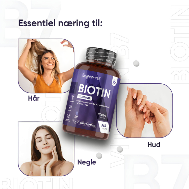 Biotin B7-vitamin | 365 tabletter | Vitaminer