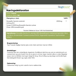 Boswellia Serrata 2000 mg | 3 x 180 kapsler | Giver naturlig sttte til led