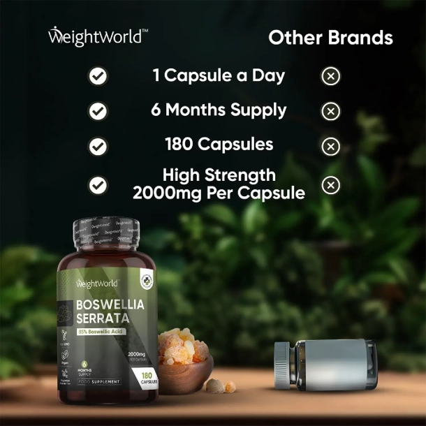 Boswellia Serrata 2000 mg | 3 x 180 kapsler | Giver naturlig sttte til led