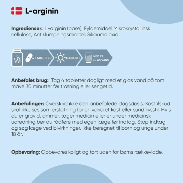 L-Arginin 4000mg | 360 tabletter | Preworkout med aminosyrer