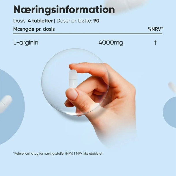 L-Arginin 4000mg | 360 tabletter | Preworkout med aminosyrer