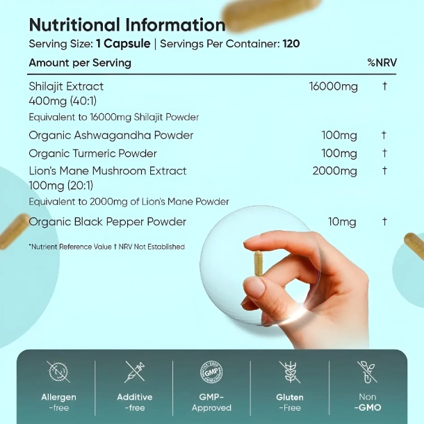 Shilajit Complex | 120 stk | For optimal fysisk og mental pr�station