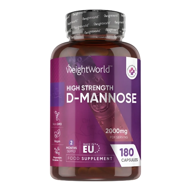 D-Manose 2000 mg | 180 kapsler | Til urinvejene