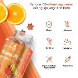 Brne D3-Vitamin Vingummier | 120 stk | Til immunforsvar, knogler og vkst