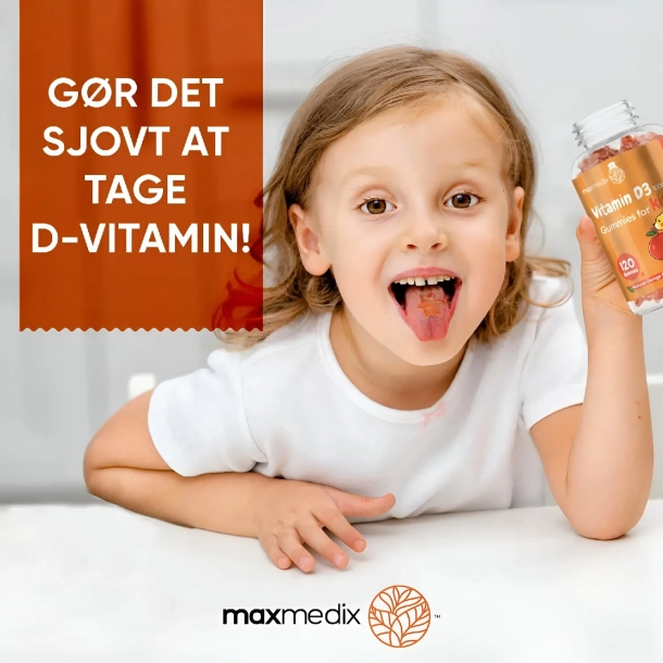 Brne D3-Vitamin Vingummier | 120 stk | Til immunforsvar, knogler og vkst