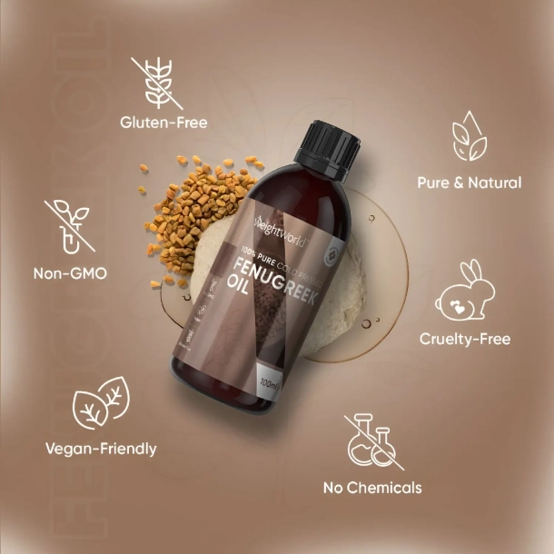 100% ren bukkehornsfrolie | 100 ml | Olie til hud, krop, negle og hr