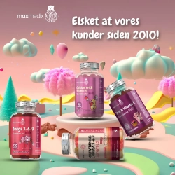 Kalk + D3-vitamin til Brn | 90 vingummier | Med smag af jordbr og vanilje