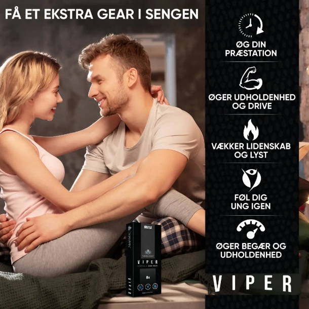 Viaman Viper Potenspiller | 8 tabletter | Til m�nd med rejsningsproblemer