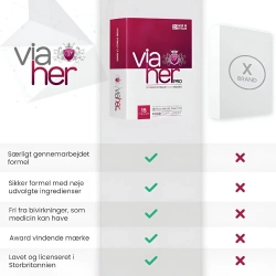 ViaHer Pro til Sexlyst til Kvinder | 15 Kapsler | Kosttilskud til energi og libido