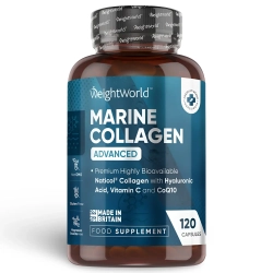 Marine Collagen Advanced | Hyaluronsyre, C-vitamin og CoQ10 | 120 stk