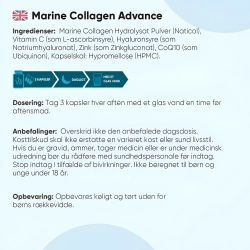 Marine Collagen Advanced | Hyaluronsyre, C-vitamin og CoQ10 | 3 x 120 stk