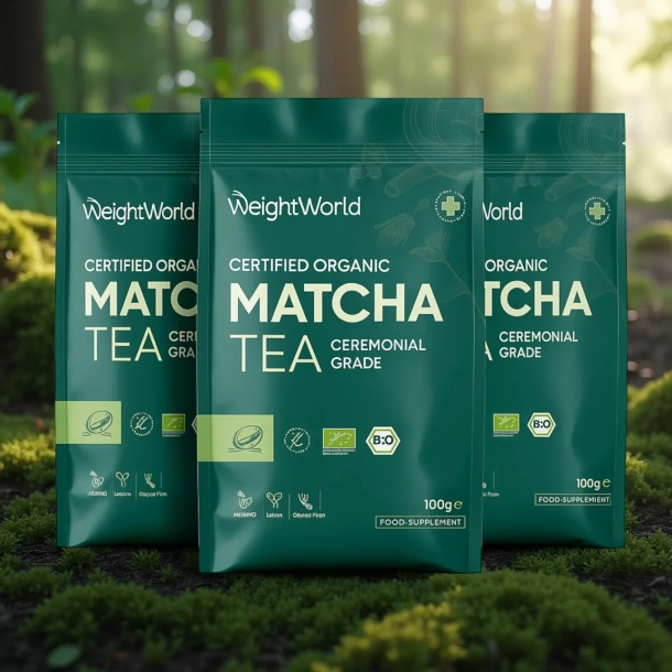 Matcha Te Pulver | 3 x 100 g | Superfood til energi &amp; immunforsvar