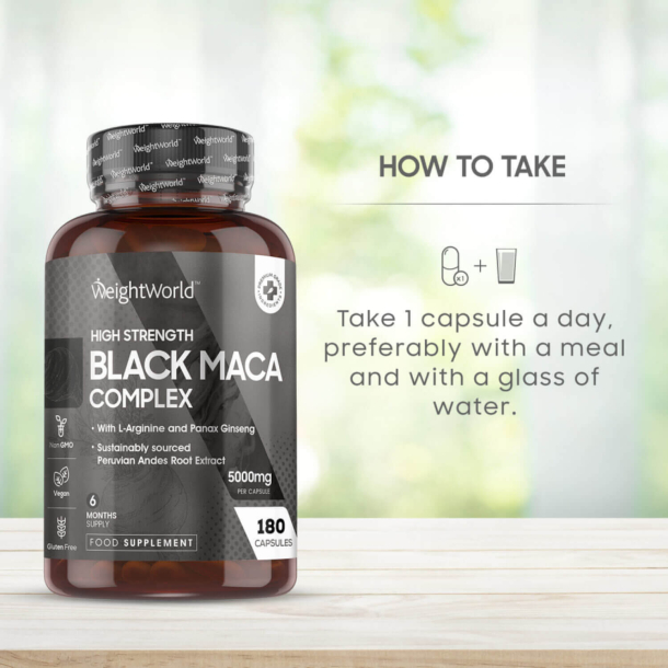 Black Maca Complex | 180 kapsler | Naturligt kosttilskud