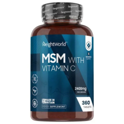 MSM med C-vitamin | 360 Tabletter | Tilskud til knogler og led