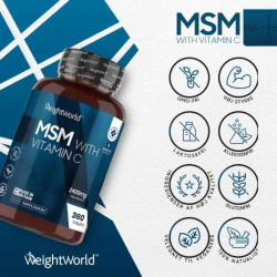 MSM med C-vitamin | 3 x 360 Tabletter | Tilskud til knogler og led
