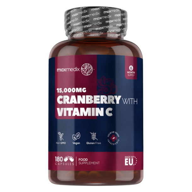 Tranebr med C-vitamin | 180 kapsler | Tranebr til urinvejene