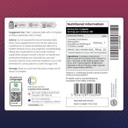 Tranebr med C-vitamin | 180 kapsler | Tranebr til urinvejene