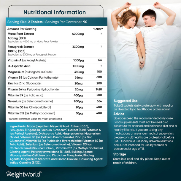 WeightWorld T-Boost | 180 kapsler | Tilskud til at booste testosteron