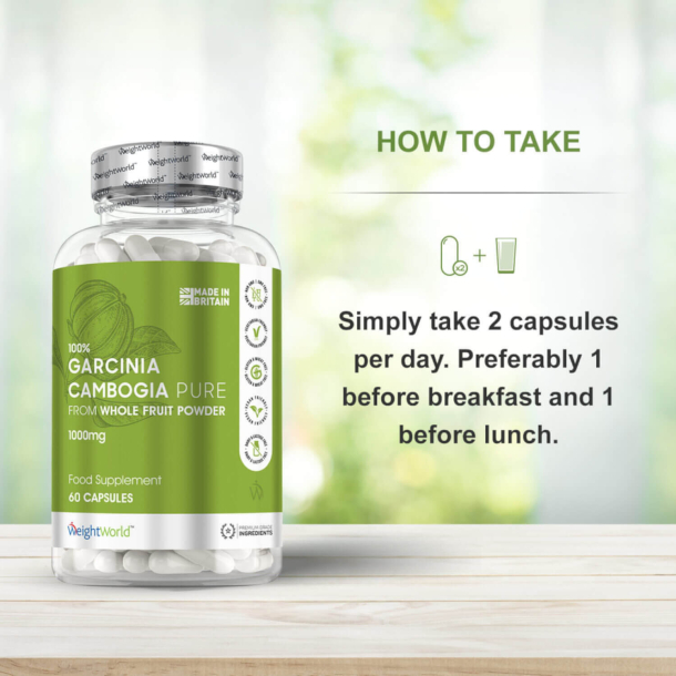 Garcinia Cambogia Pure | 60 kapsler | Appetit og vgtkontrol.