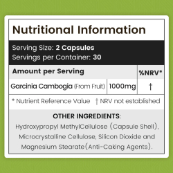 Garcinia Cambogia Pure | 60 kapsler | Appetit og vgtkontrol.