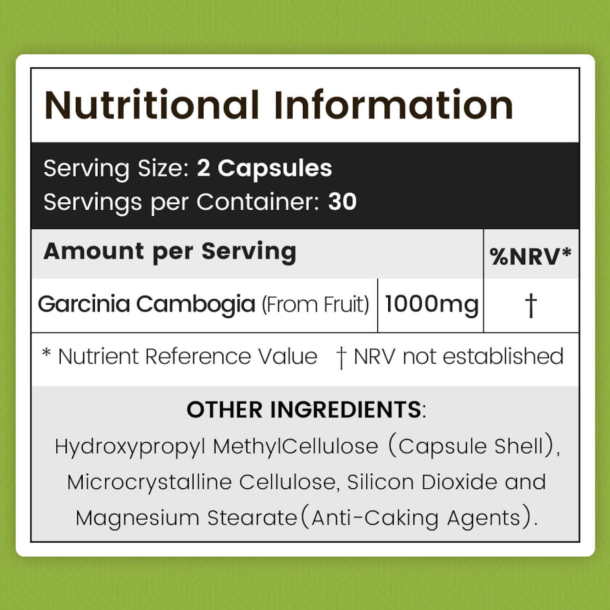 Garcinia Cambogia Pure | 60 kapsler | Appetit og vgtkontrol.