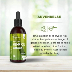 Hampolie | 60 ml Olie | Hampdrber til led, hjerte og hjerne