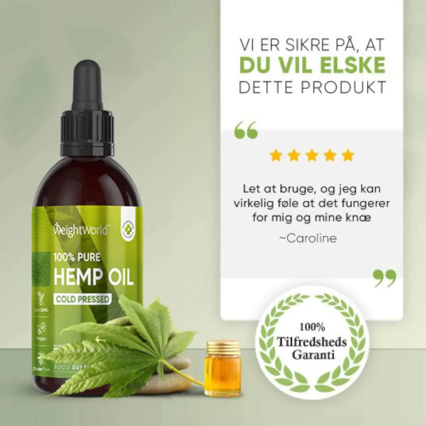 Hampolie | 60 ml Olie | Hampdrber til led, hjerte og hjerne