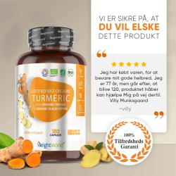 Organiczna kurkuma, imbir i czarny pieprz | 3 x 180 kapsu&#322;ek | Suplement diety na stawy i skr&#281;