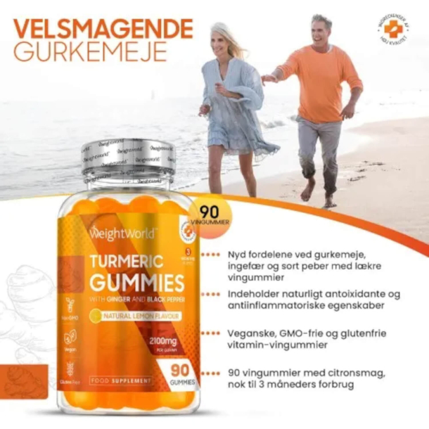 Gurkemeje Gummies | 3 x 90 stk. Vitamin vingummier
