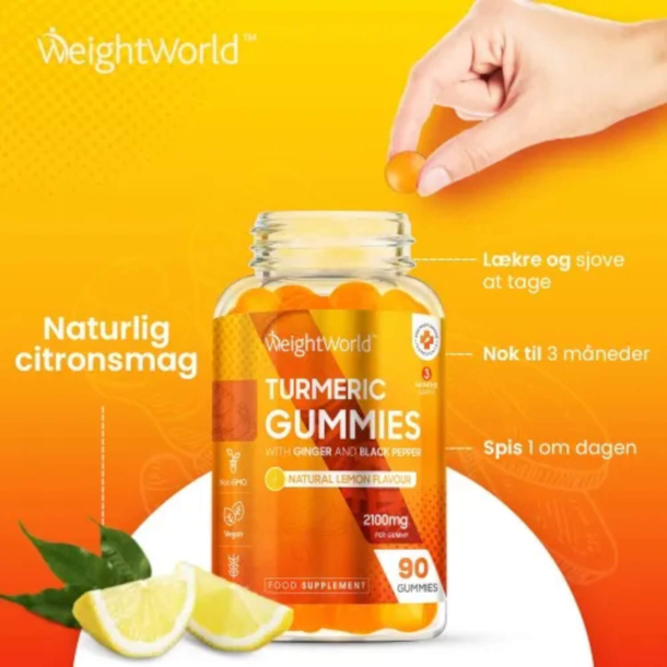 Gurkemeje Gummies | 3 x 90 stk. Vitamin vingummier