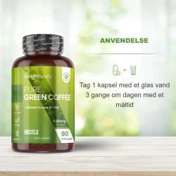 Grn Kaffe | 3 x 90 kapsler | Koffeinpiller til stofskifte og energi