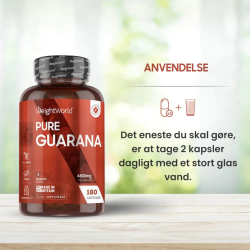 Rent Guarana | 3 x 180 kapsler | Koffeinpiller til energiboost