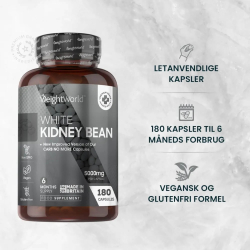 Hvide Kidneybnner | 180 kapsler | Naturlig kulhydratblokker