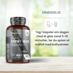 Hvide Kidneybnner | 180 kapsler | Naturlig kulhydratblokker