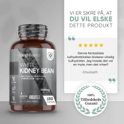 Hvide Kidneybnner | 180 kapsler | Naturlig kulhydratblokker