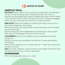 Matcha Te Pulver | 3 x 100 g | Superfood til energi &amp; immunforsvar