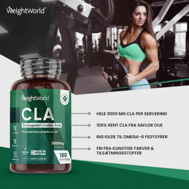 CLA Omega-6 na spalanie t&#322;uszczu | 3 x 180 kapsu&#322;ek | Przeciw wysokiemu poziomowi cholesterolu