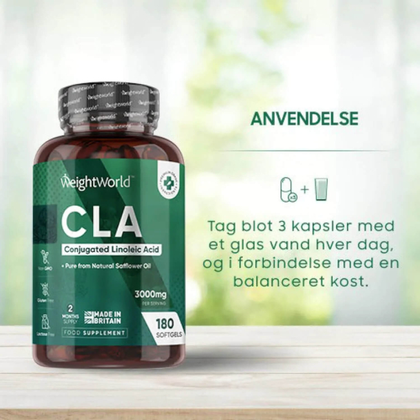 CLA Omega-6 na spalanie t&#322;uszczu | 3 x 180 kapsu&#322;ek | Przeciw wysokiemu poziomowi cholesterolu