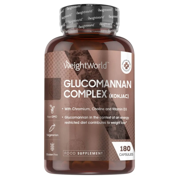 Glucomannan Complex | 180 kapsler | 30-dages udrensning med kostfibre