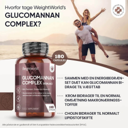 Glucomannan Complex | 180 kapsler | 30-dages udrensning med kostfibre
