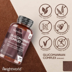 Glucomannan Complex | 180 kapsler | 30-dages udrensning med kostfibre